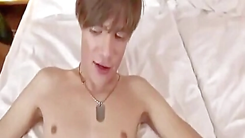 Blonde cutie's friend in bed with the bathroom