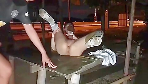 Sexy young girl with a big fat cock